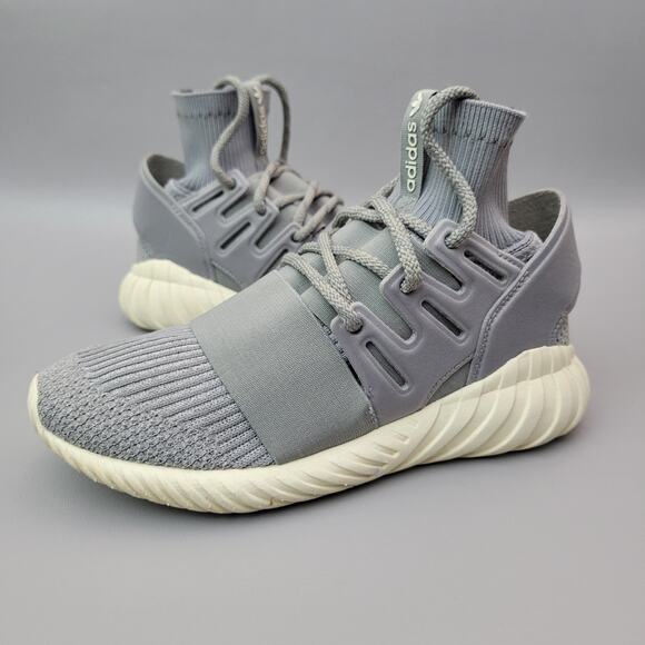 Adidas Tubular Doom PrimeKnit Grey S74920 Hightop Reflective Mens Size 6 - Picture 1 of 8